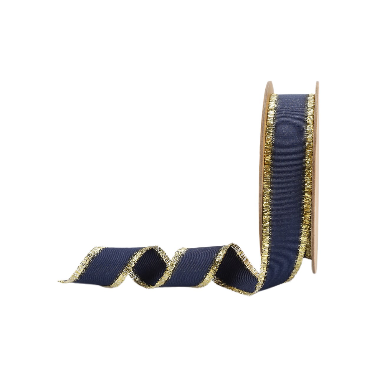 LaRibbons 1" Metallic Fringe Textured Grosgrain Ribbon | 25 Yard Roll